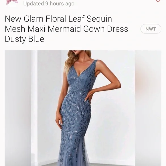 Ever Pretty Elegant Blue Embellished Maxi Dress - Picture 14 of 15